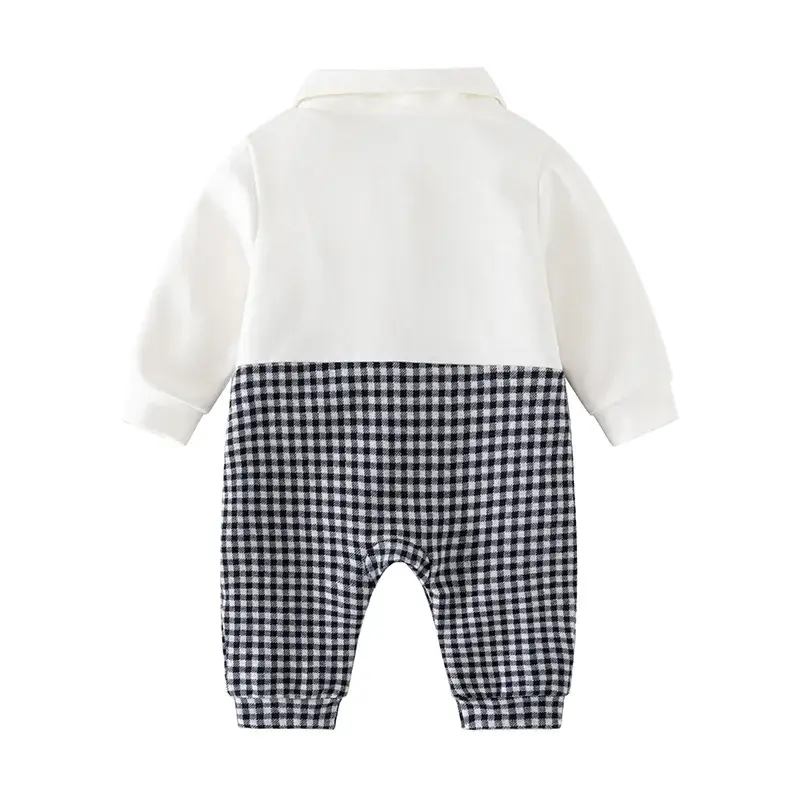 Baby Plaid Shorts & White Top Set for Newborn - Image 5
