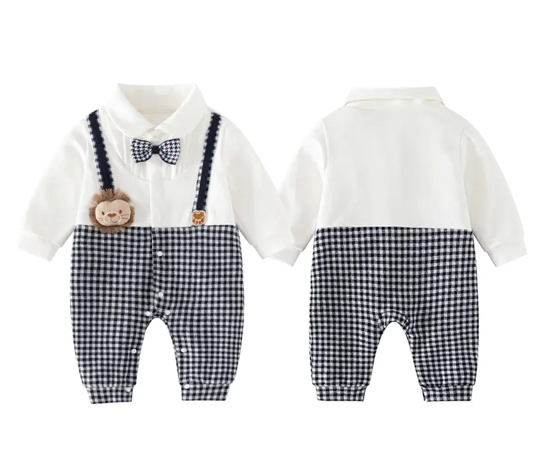 Baby Plaid Shorts & White Top Set for Newborn — feature 4