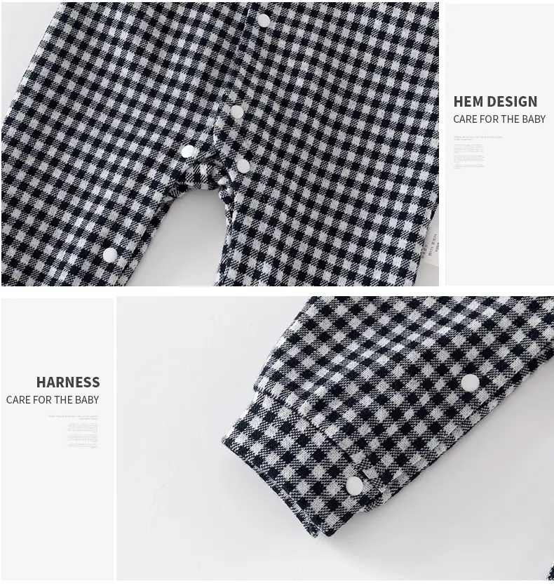 Baby Plaid Shorts & White Top Set for Newborn — feature 7