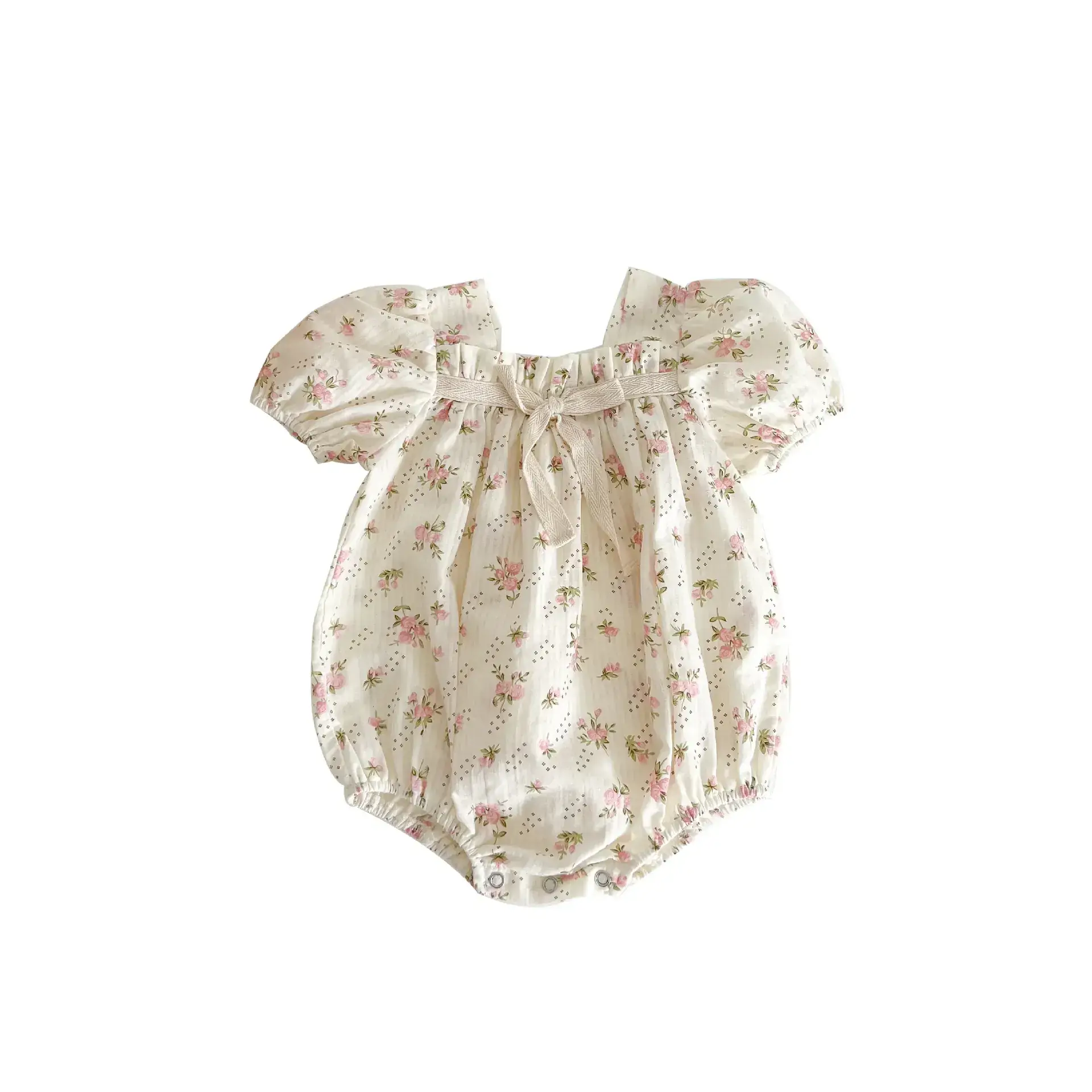 Korean Style Baby Faux Fur Puff Sleeves Set - Image 7
