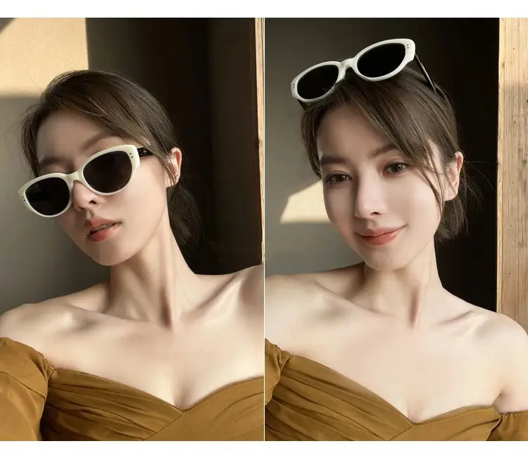 Women UV Protection Sunglasses Black Frame Slimming — feature 4