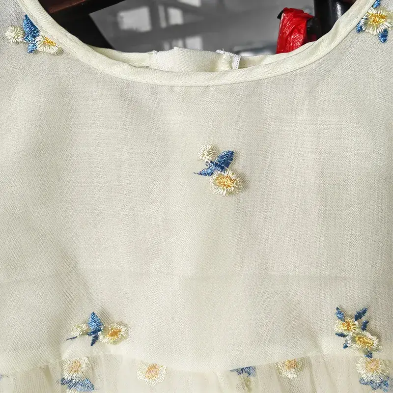Girls Veil Dress Summer Floral 2022 - Image 4