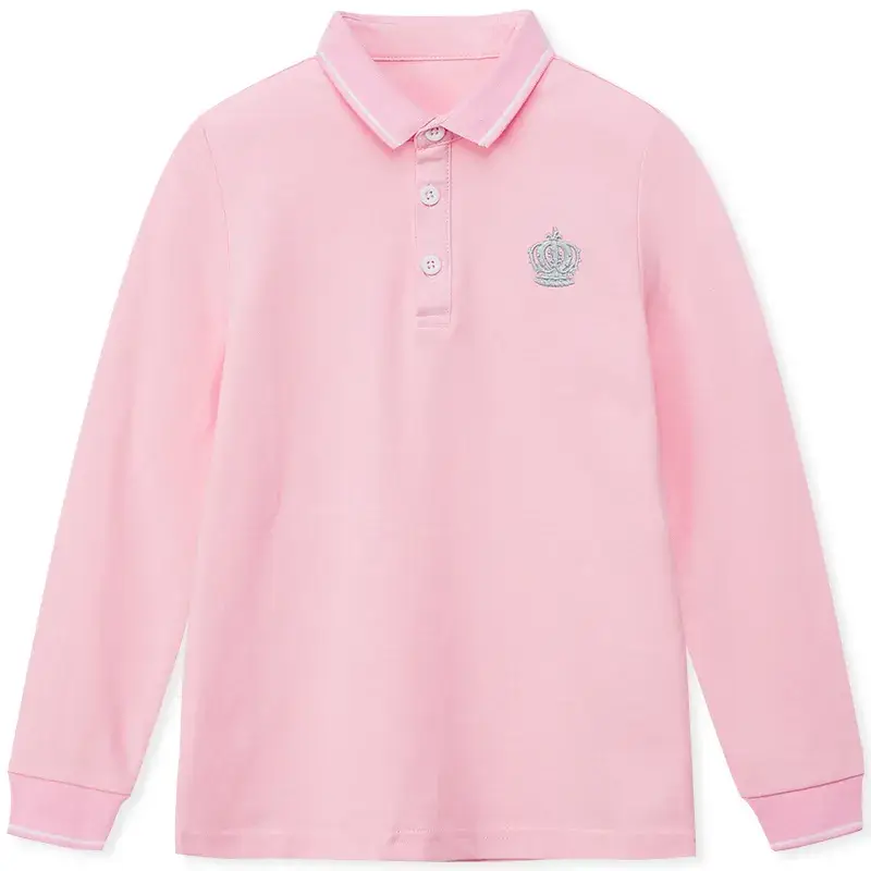 Children's Cotton Polo Shirt Spring Autumn Primary School Uniform - Image 4