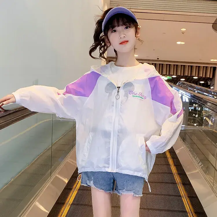 Girls Sun Protection Hoodie Shorts Set Lightweight Breathable 2025 - Image 3