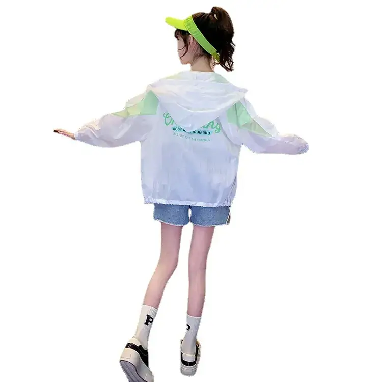 Girls Sun Protection Hoodie Shorts Set Lightweight Breathable 2025 - Image 5