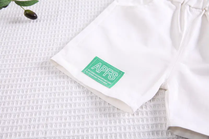 Kids Printed T-Shirt Shorts Set White for Boys — feature 10