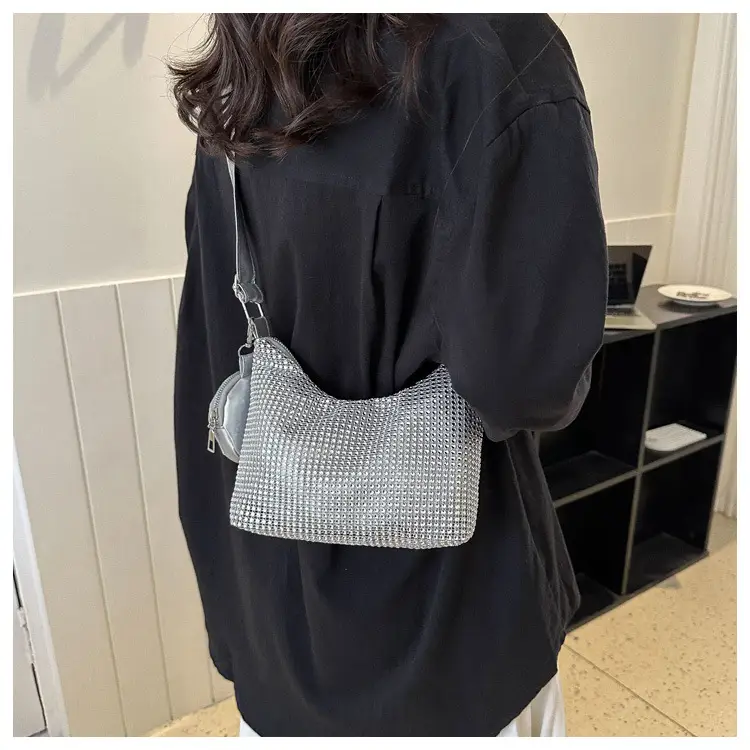 Black Sparkly Shoulder Bag for Women 2023 Spring Summer — feature 13