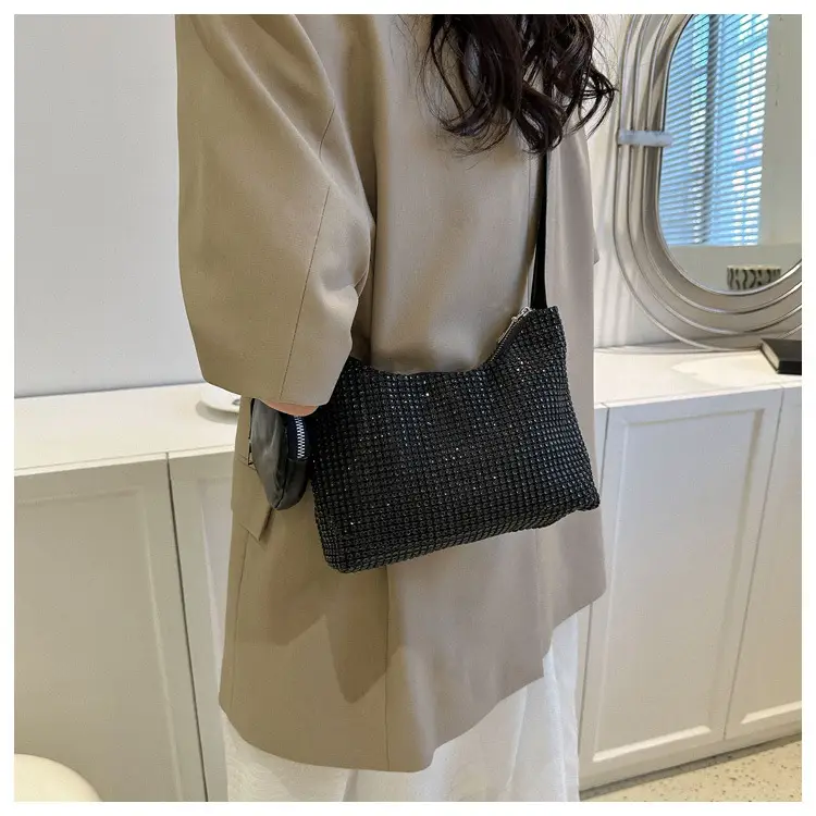 Black Sparkly Shoulder Bag for Women 2023 Spring Summer — feature 20