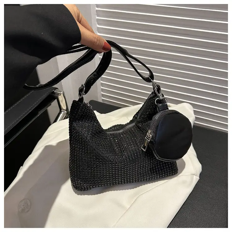Black Sparkly Shoulder Bag for Women 2023 Spring Summer — feature 22