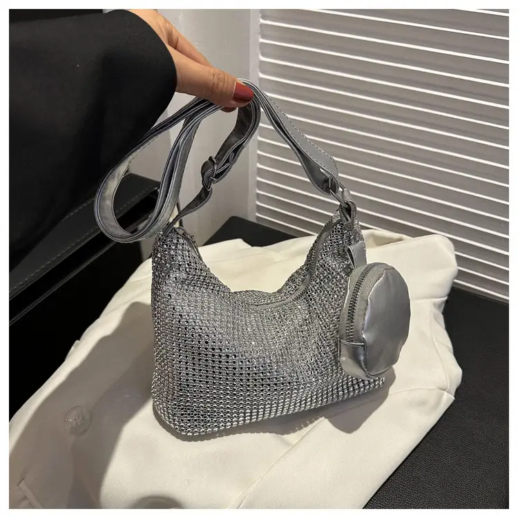 Black Sparkly Shoulder Bag for Women 2023 Spring Summer — feature 23