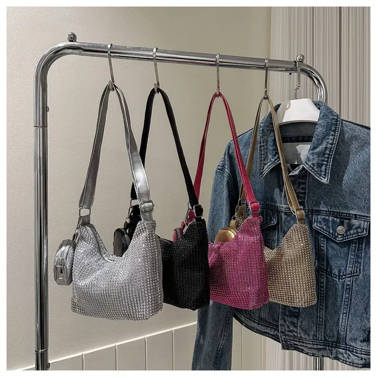 Black Sparkly Shoulder Bag for Women 2023 Spring Summer — feature 25