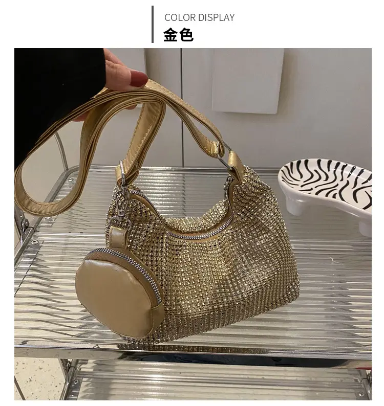 Black Sparkly Shoulder Bag for Women 2023 Spring Summer — feature 27