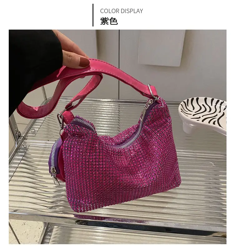 Black Sparkly Shoulder Bag for Women 2023 Spring Summer — feature 28