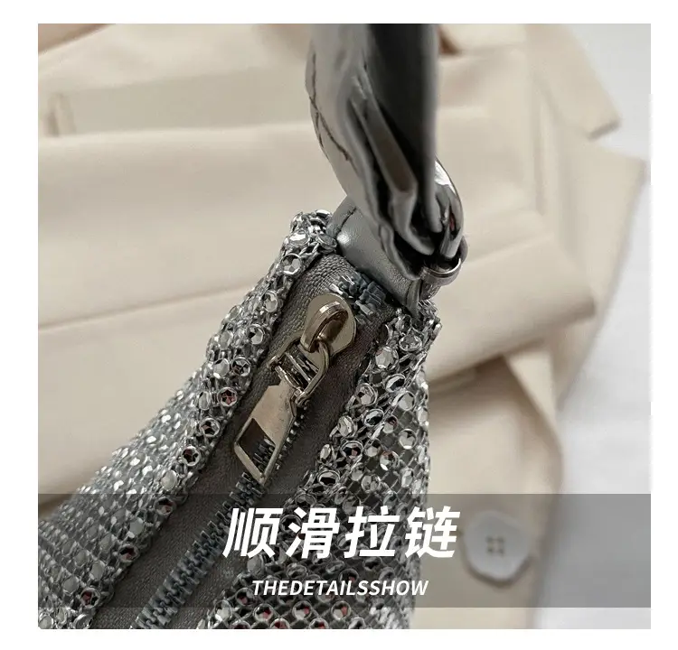 Black Sparkly Shoulder Bag for Women 2023 Spring Summer — feature 4
