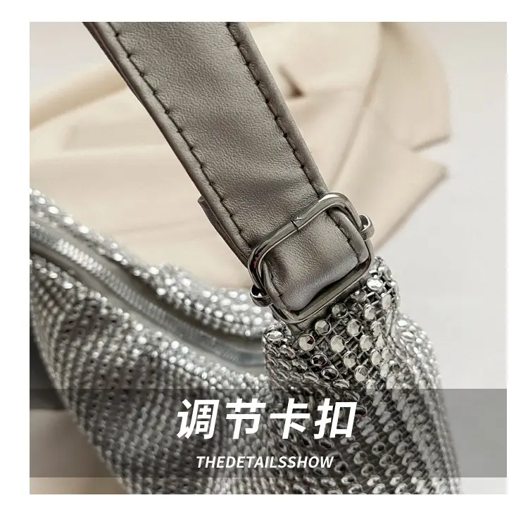 Black Sparkly Shoulder Bag for Women 2023 Spring Summer — feature 5
