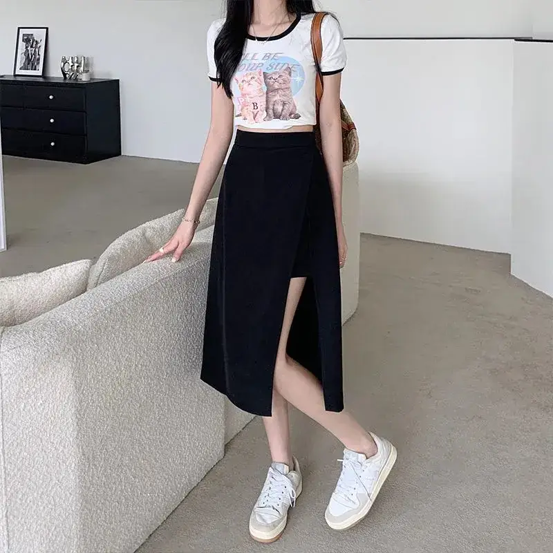 New Spring High Waist Split Skirt for Girls - Image 3