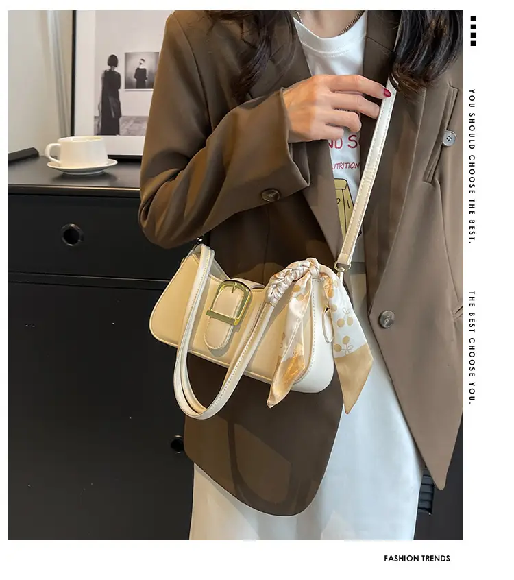 French Style White Crossbody Bag for Women — feature 1