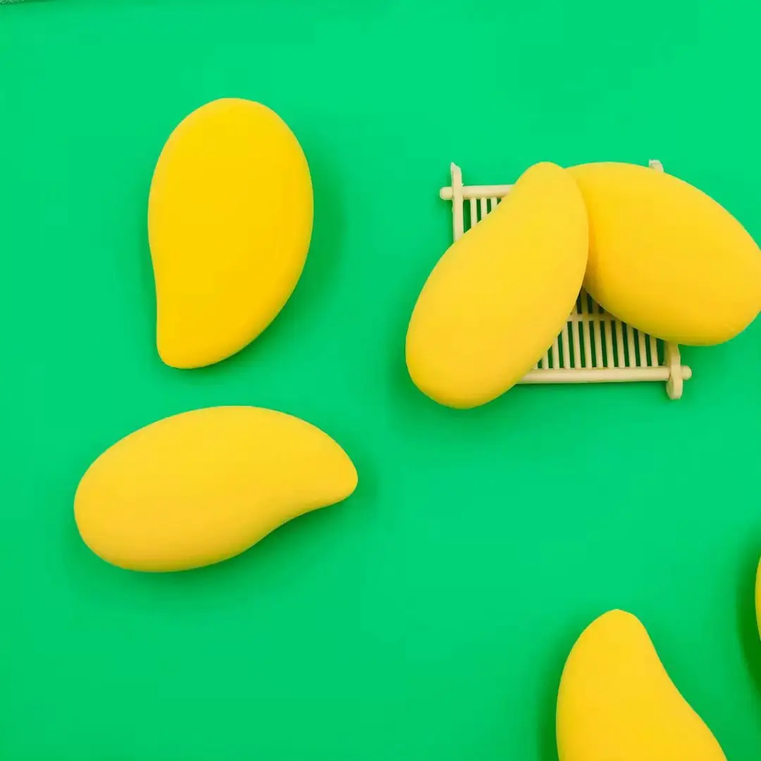 Non-Latex Wet Dry Makeup Puff Mango Color - Image 14