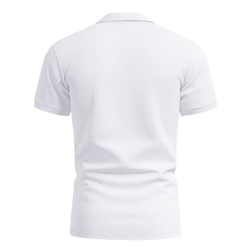 Men's Gray Polo Shirt Short Sleeve Summer Casual Wear — feature 16