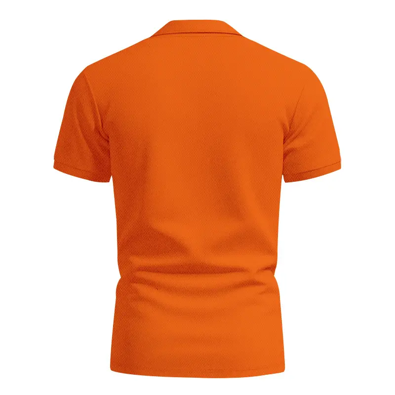 Men's Gray Polo Shirt Short Sleeve Summer Casual Wear — feature 33