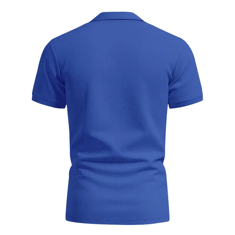 Men's Gray Polo Shirt Short Sleeve Summer Casual Wear — feature 8