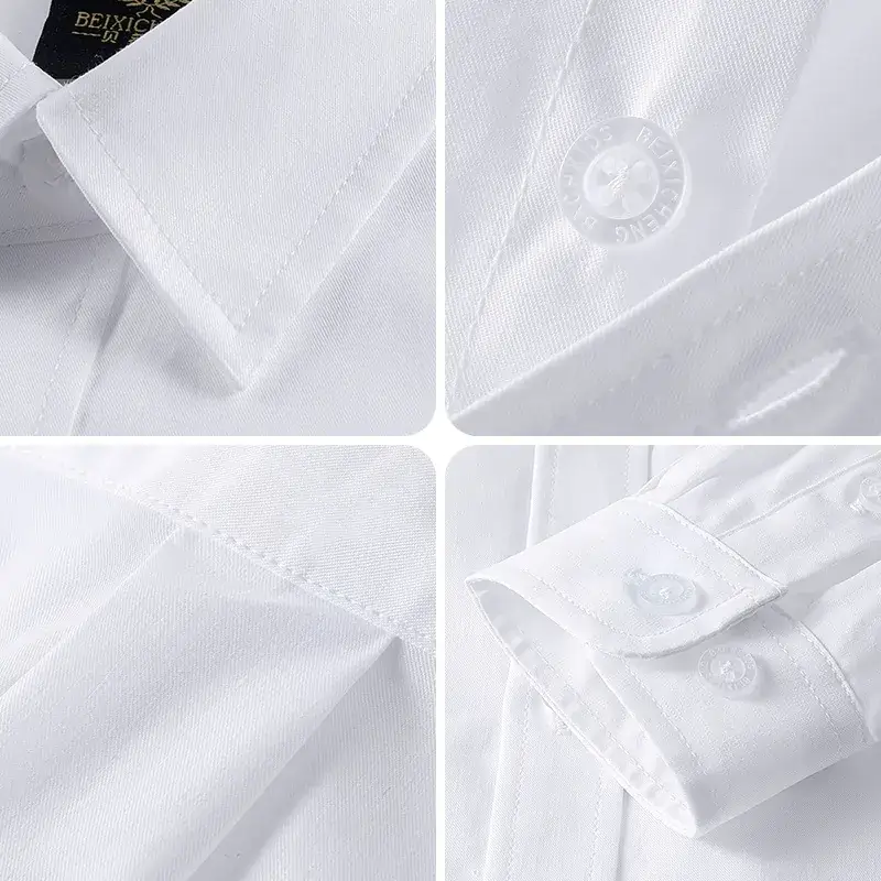 Boys Cotton White Long Sleeve Shirt Wedding Dress