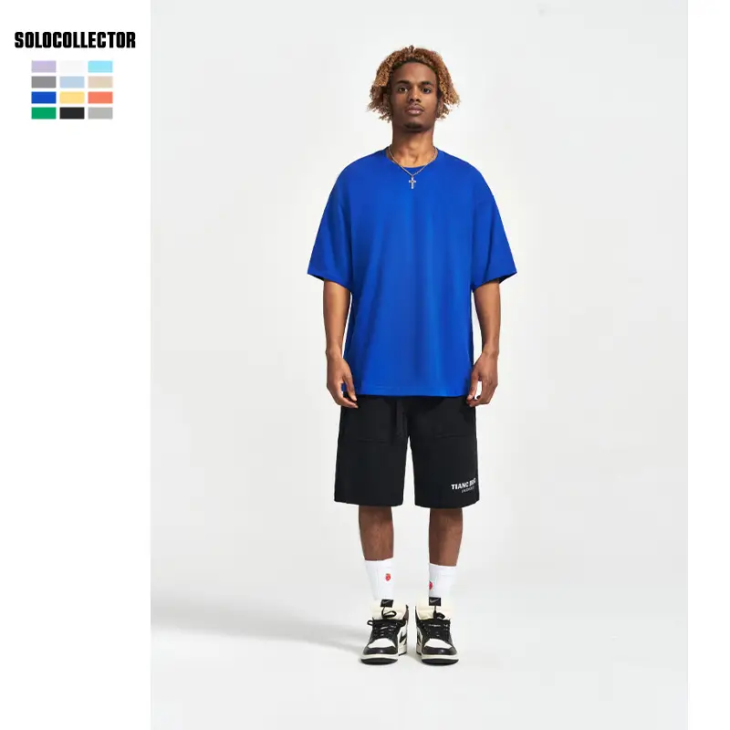 Men Green Cotton Round Neck T-Shirt 240G