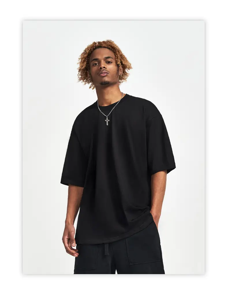 Men Green Cotton Round Neck T-Shirt 240G — feature 14