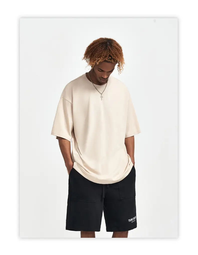 Men Green Cotton Round Neck T-Shirt 240G — feature 17