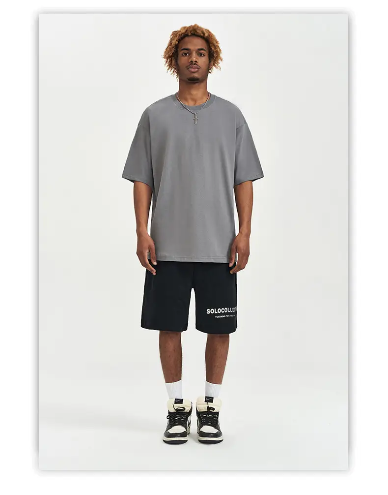 Men Green Cotton Round Neck T-Shirt 240G — feature 22