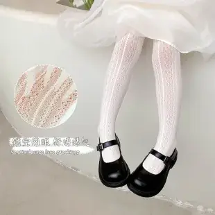 White Bow Flower Children Pantyhose Wholesale Summer Breathable Mesh Stockings — feature 9