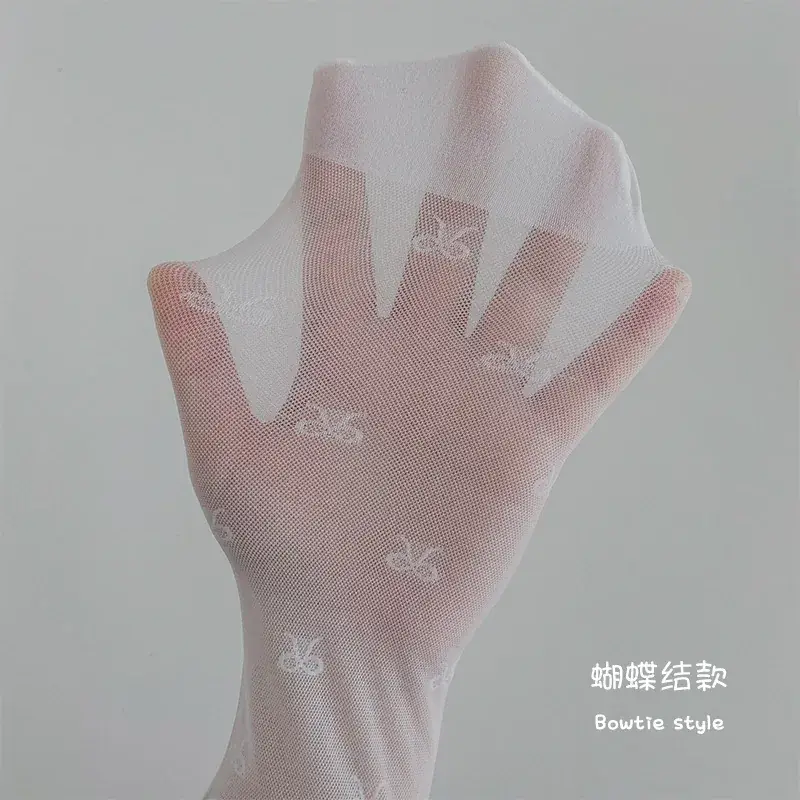 White Bow Flower Children Pantyhose Wholesale Summer Breathable Mesh Stockings - Image 3