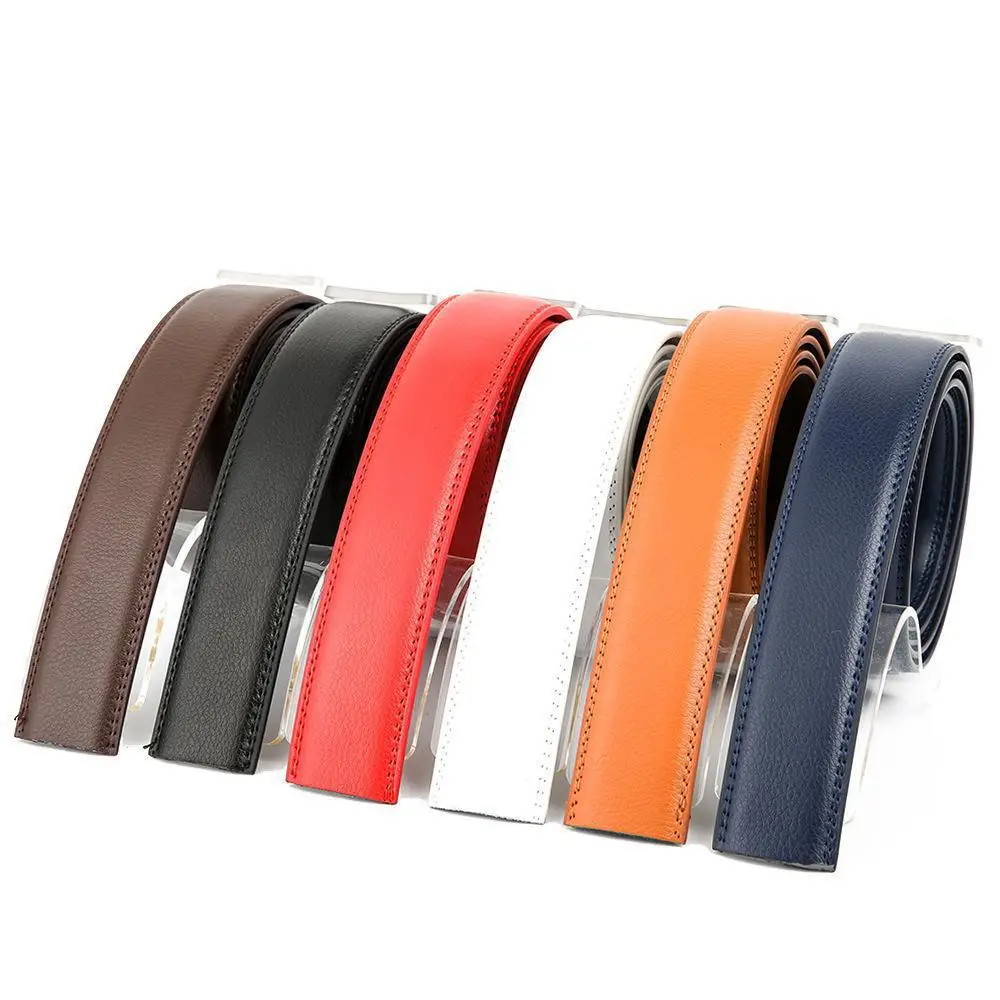 Men's Two-Layer Leather Belt Click Buckle Automatic - Image 6
