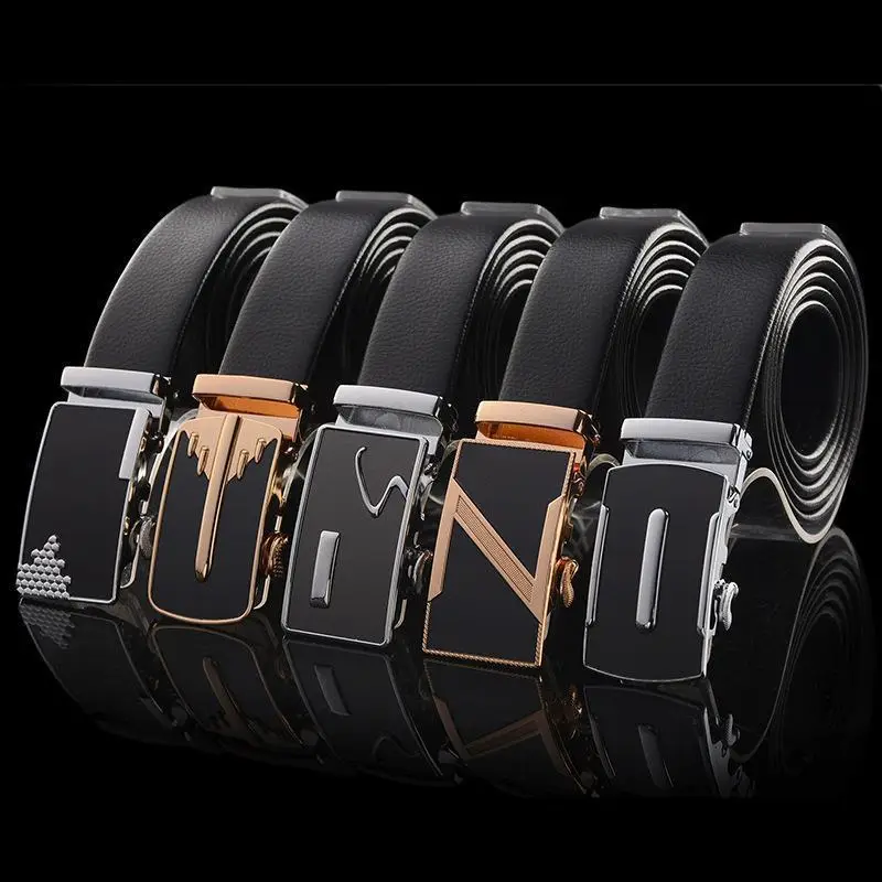Men's Black Leather Belt with Rose Gold buckle - Image 8
