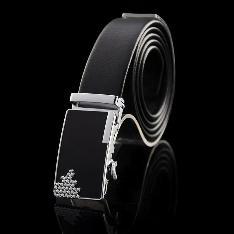 Men's Black Leather Belt with Rose Gold buckle - Image 11