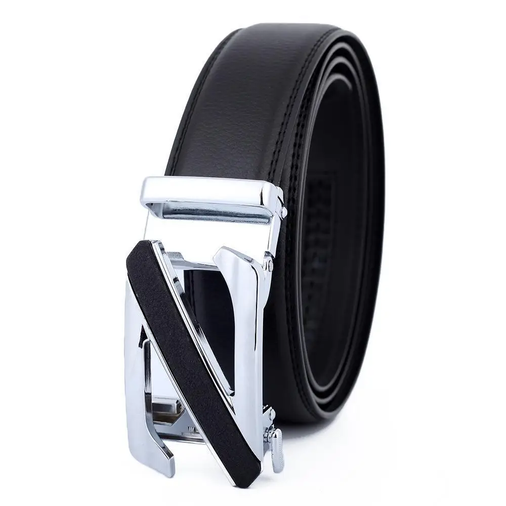 Men's Black Leather Belt with Gold Buckle - Image 20