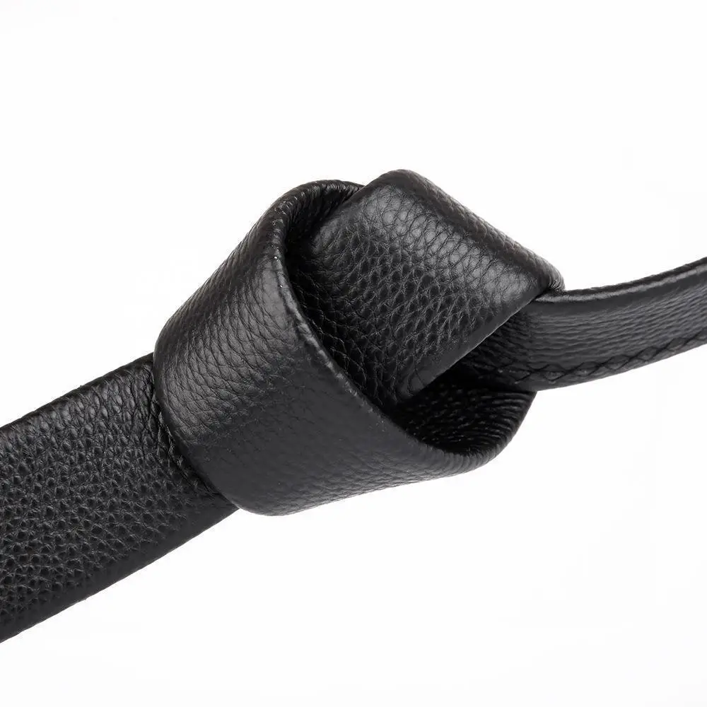 Men's Leather Belt with Gold Embroidered Buckle - Image 45