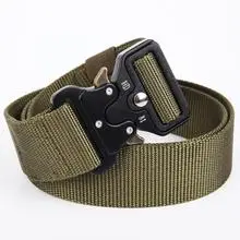 Men's Leather Belt with Gold Embroidered Buckle — feature 17