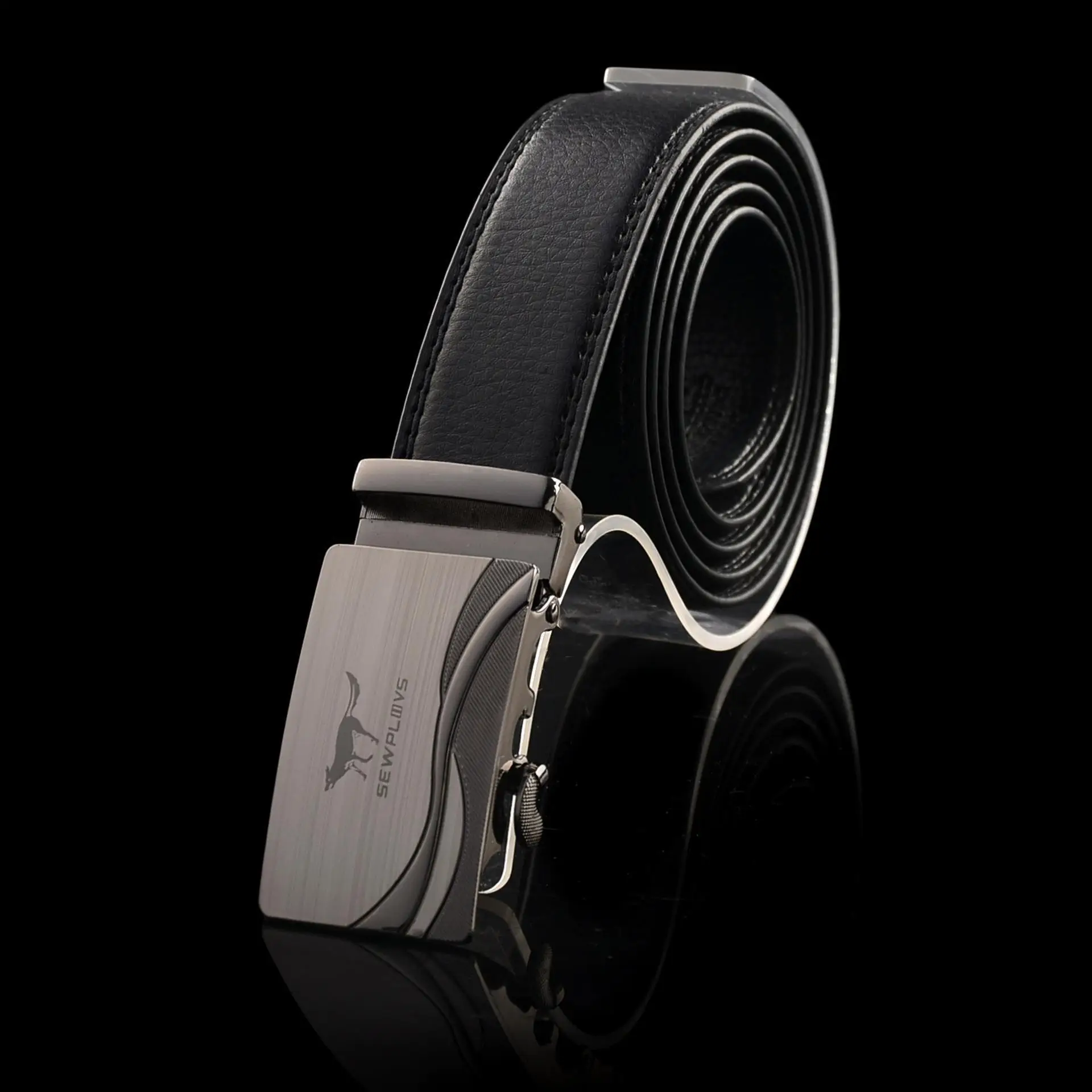 Men's Black Automatic Buckle Belt Business Casual Wear - Image 2