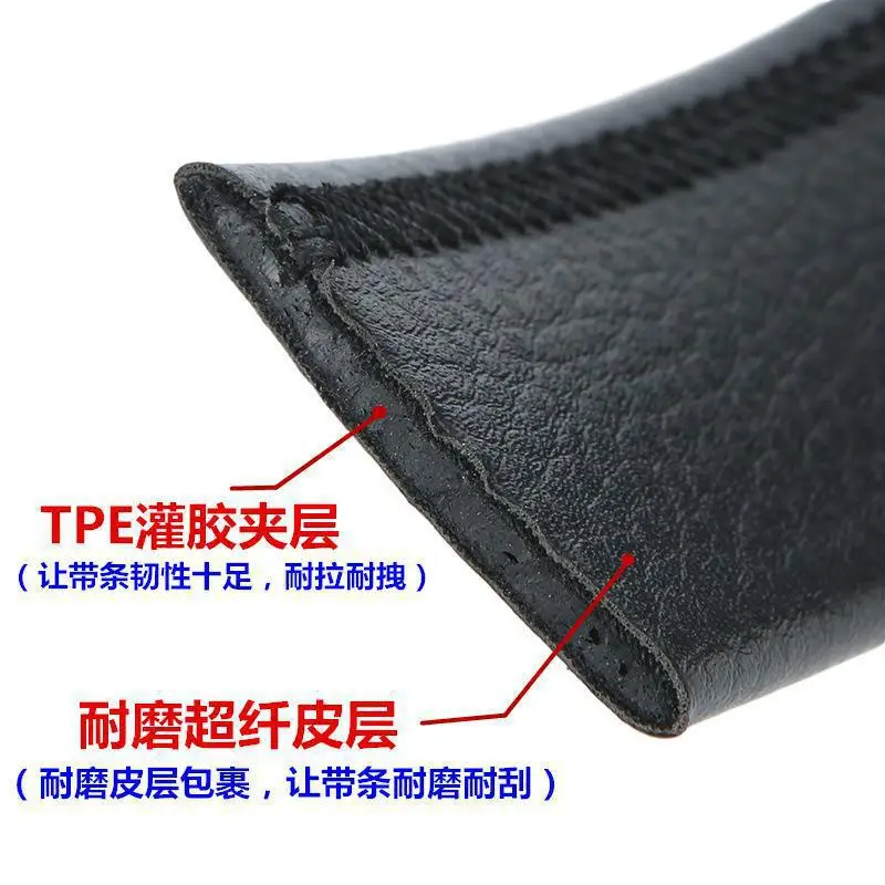 Men's Leather Belt with Automatic Buckle & Rose Gold Finish - Image 42