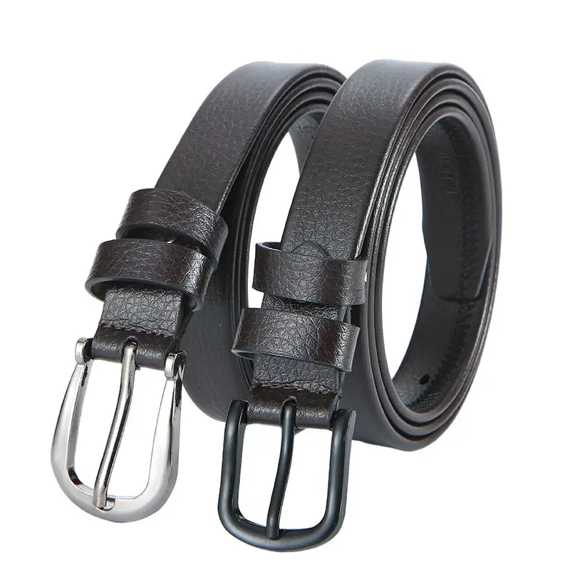 Men's Leather Belt with Automatic Buckle & Rose Gold Finish - Image 39