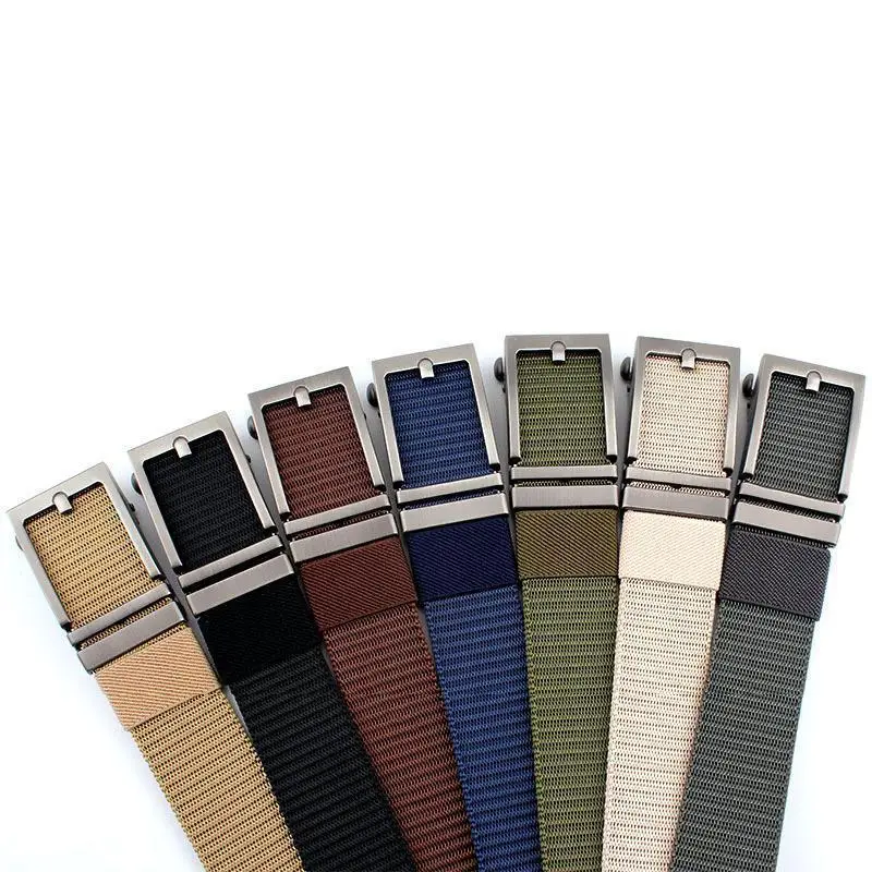 Men's Navy Blue Nylon Tactical Belt with Automatic Buckle - Image 9