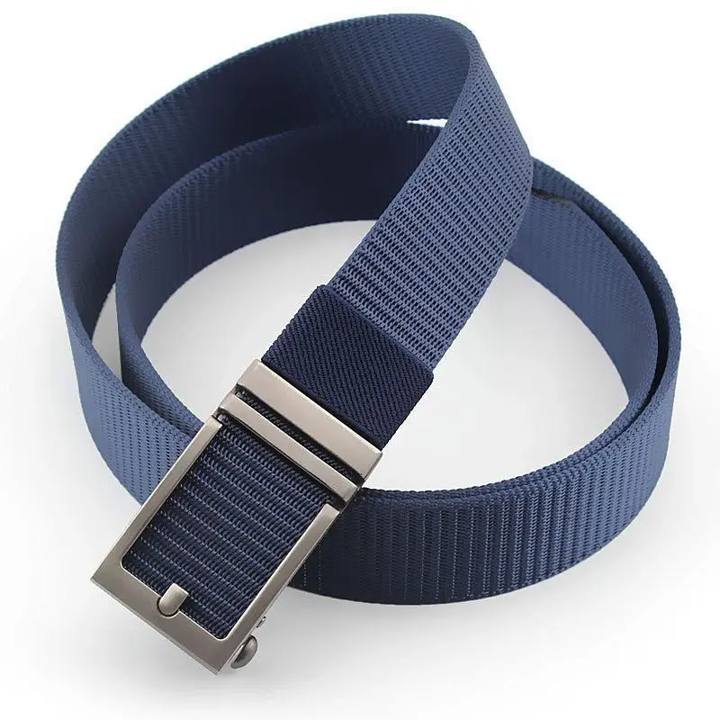 Men's Navy Blue Nylon Tactical Belt with Automatic Buckle - Image 11