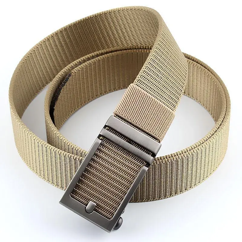 Men's Navy Blue Nylon Tactical Belt with Automatic Buckle - Image 3