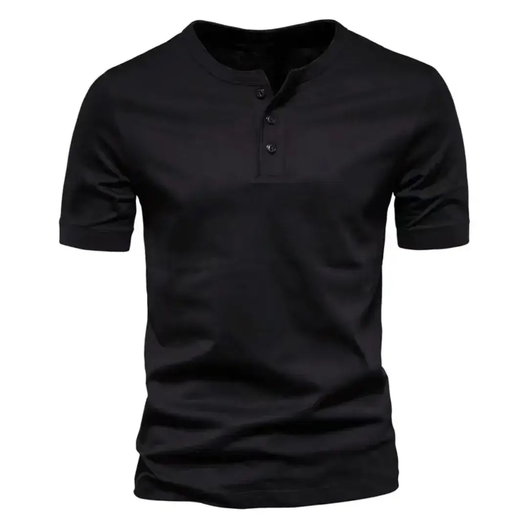 Men's Blue American Henry T-Shirt Short Sleeve Slim Fit - Image 11