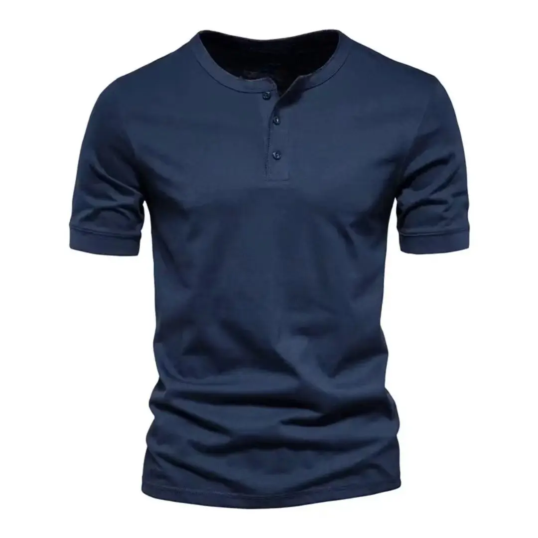 Men's Blue American Henry T-Shirt Short Sleeve Slim Fit — feature 8