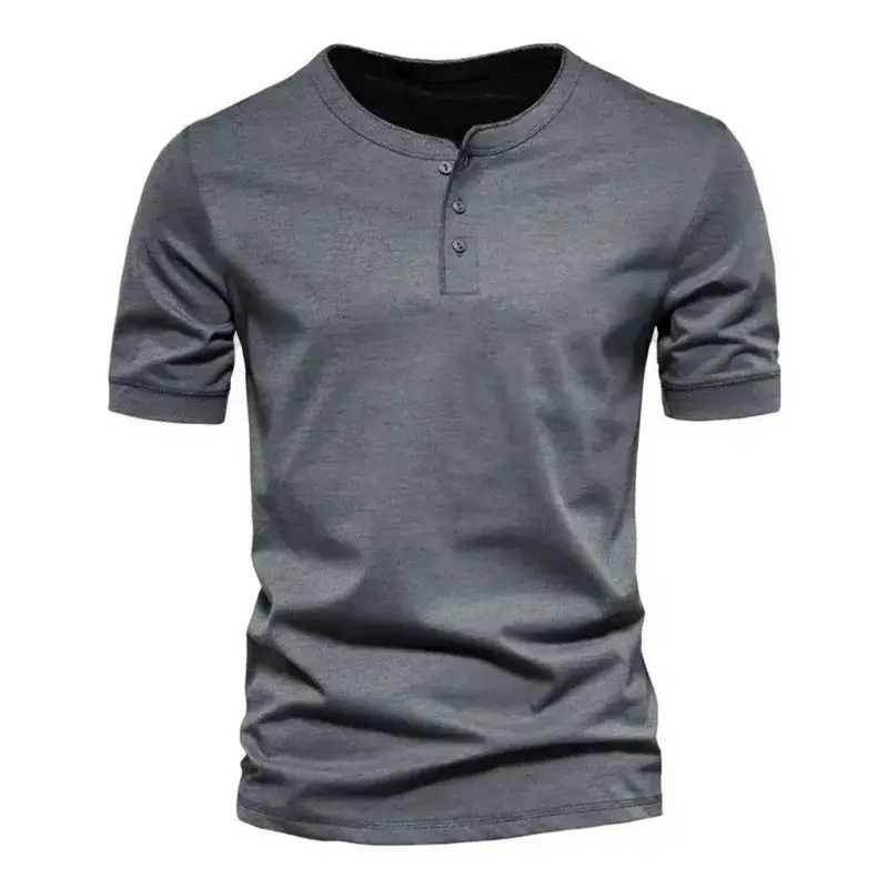 Men's Blue American Henry T-Shirt Short Sleeve Slim Fit - Image 3