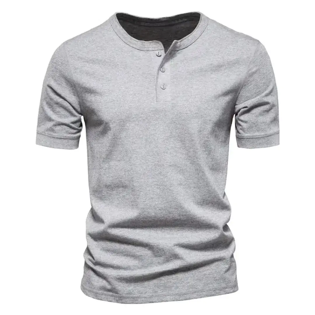 Men's Blue American Henry T-Shirt Short Sleeve Slim Fit - Image 4