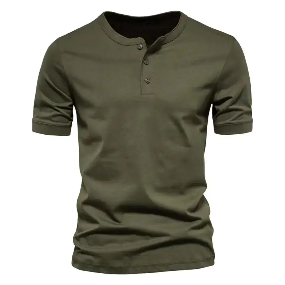 Men's Blue American Henry T-Shirt Short Sleeve Slim Fit - Image 6