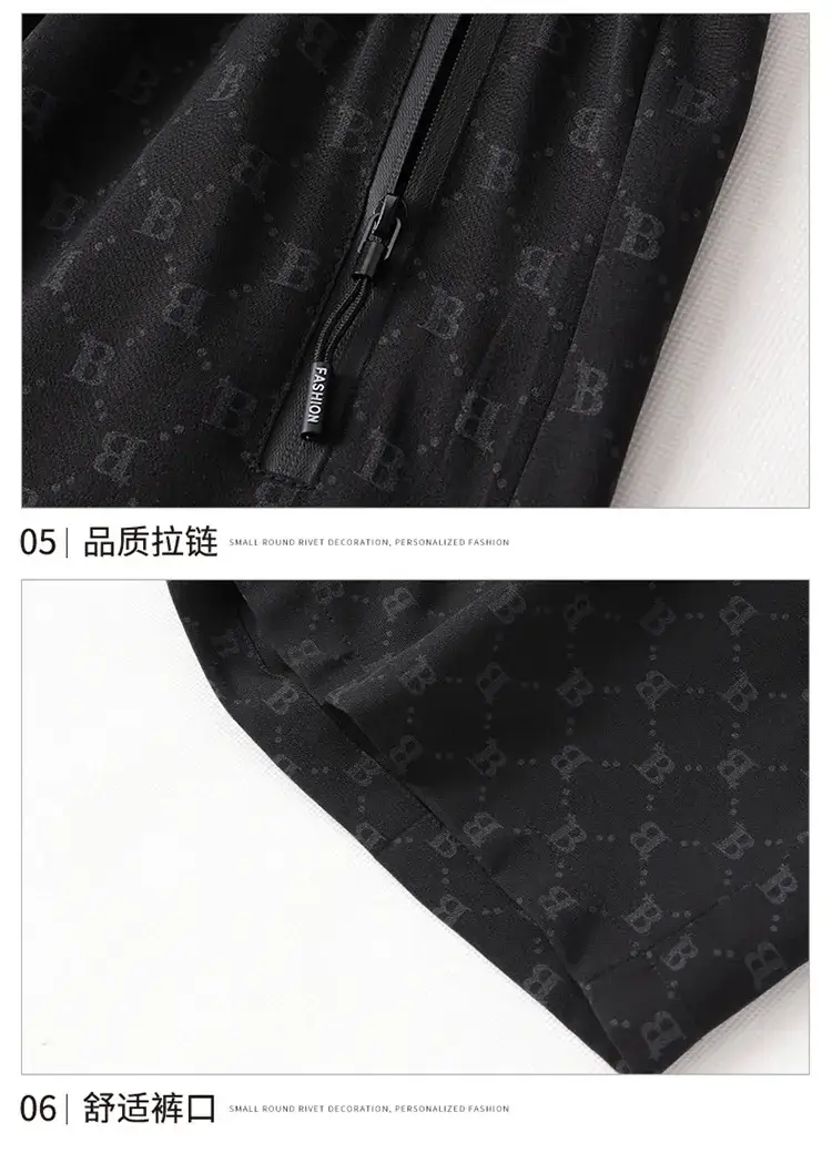 Men Black Printed Shorts Large 2305 — feature 15
